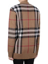 Check Wool Cashmere Cardigan Brown - BURBERRY - BALAAN 6