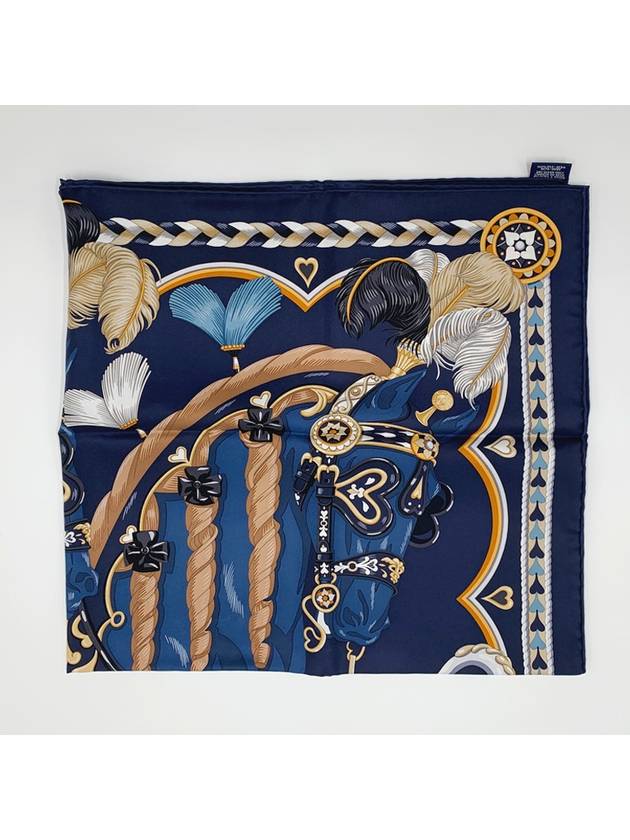 Harnais De Coeur Silk 90 Scarf Marine - HERMES - BALAAN 5