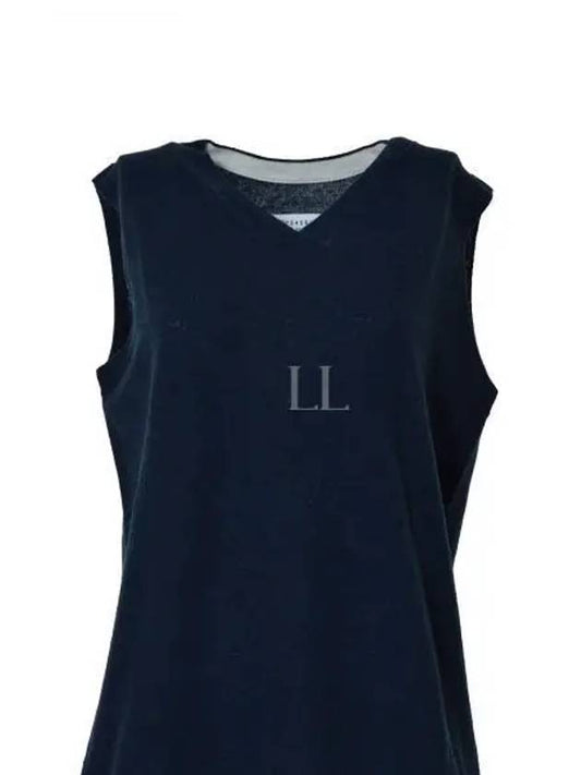 V-neck Wool Knit Vest Navy - MAISON MARGIELA - BALAAN 2