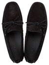 Men's Gommino Suede Driving Shoes Black - TOD'S - BALAAN 3