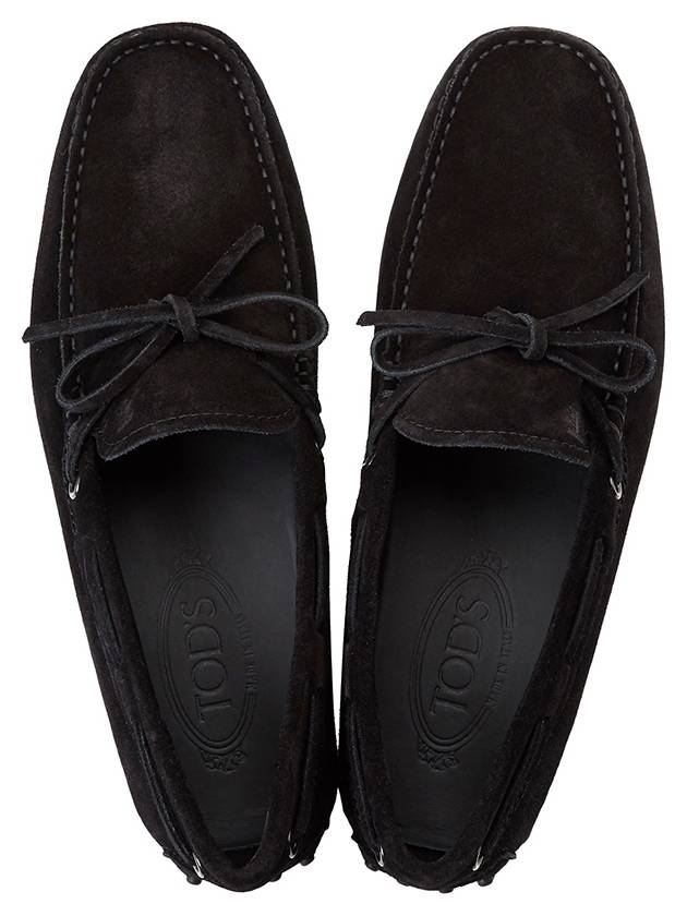 Men's Gommino Suede Driving Shoes Black - TOD'S - BALAAN 3