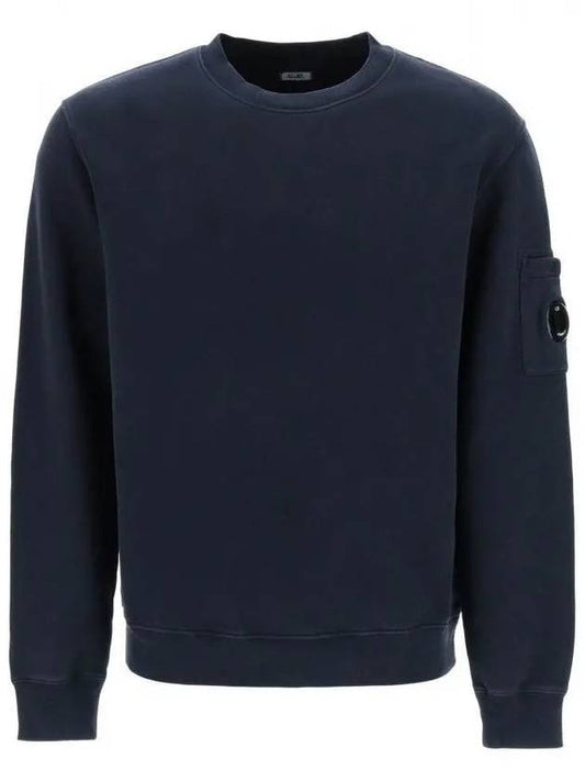 Brushed Emerized Diagonal Fleece Sweatshirt Navy - CP COMPANY - BALAAN 2