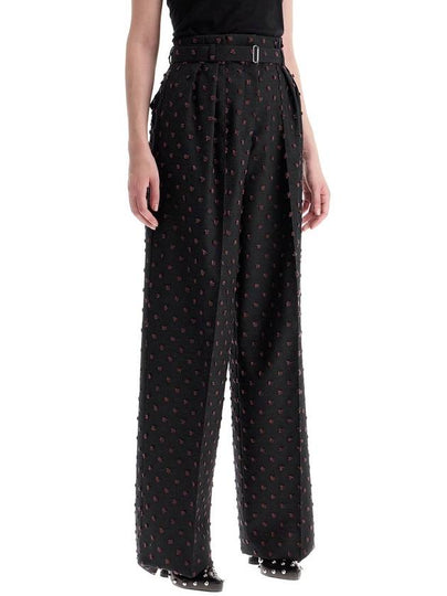 wide plumetis trousers - LANVIN - BALAAN 2