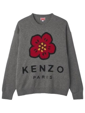 bokeh flower knit gray - KENZO - BALAAN 1