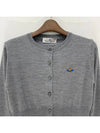 Bea Cropped Cardigan Grey - VIVIENNE WESTWOOD - BALAAN 4