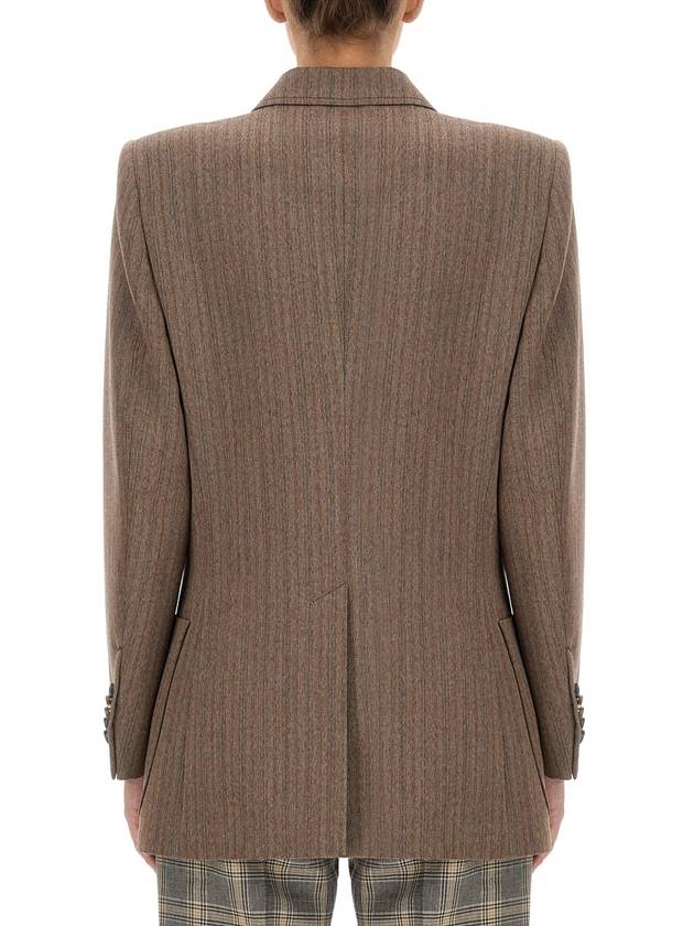 Herringbone Wool Jacket Brown - GUCCI - BALAAN 4