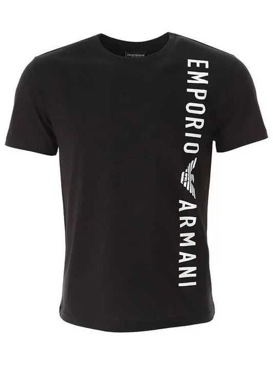 logo print t shirt black 211818 4R479 00020 - EMPORIO ARMANI - BALAAN 1