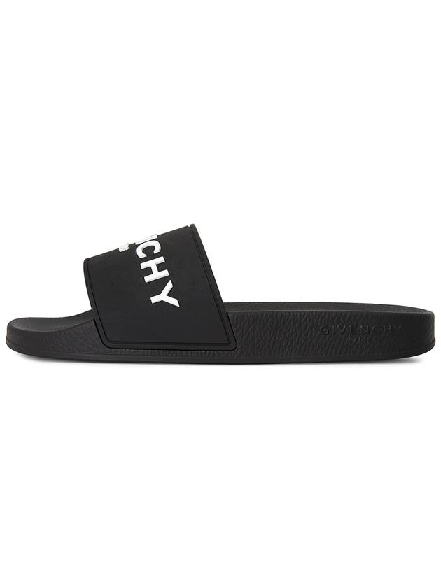 Logo Rubber Slide Slippers Black - GIVENCHY - BALAAN 5