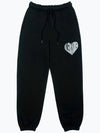 Loop Heart Brushed Jogger Track Pants Black - ALEX&AIDEN - BALAAN 2