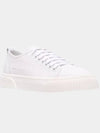 Logo Sole Leather Low Top Sneakers White - AMI - BALAAN.