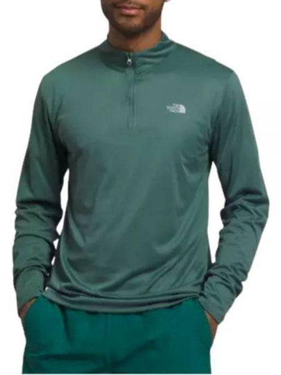 Men's Elevation Half Zip-Up Long Sleeve T-Shirt Green - THE NORTH FACE - BALAAN 2