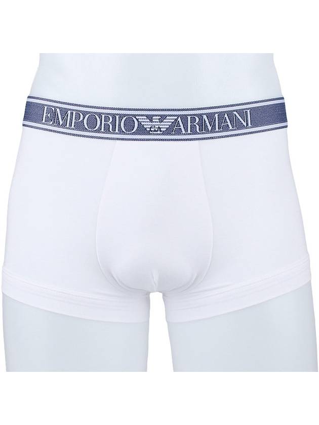 Men's Logo Boxer Briefs White - EMPORIO ARMANI - 3