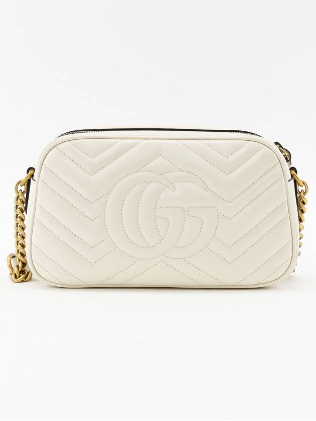 GG Marmont Matelasse Small Chain Shoulder Bag White - GUCCI - BALAAN 6