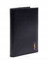 Monogram Logo Card Passport Wallet Black - SAINT LAURENT - BALAAN 5