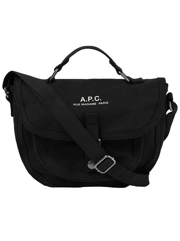 Logo Print Fold Over Cross Bag Black - A.P.C. - BALAAN 2