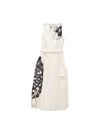 Cliquetis Aquarelle Place Bustier Silk Long Dress White - HERMES - BALAAN.