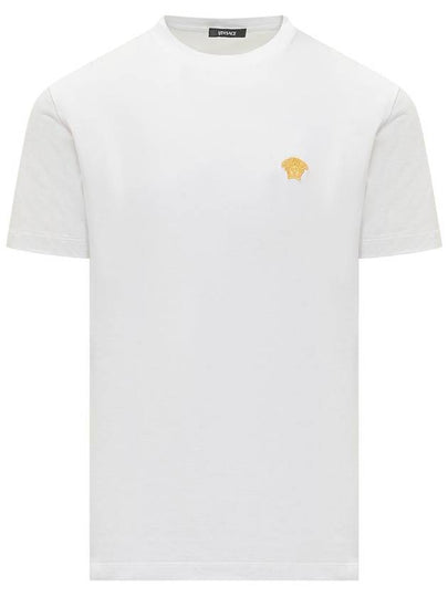 Medusa Embroidery Cotton Short Sleeve T-shirt White - VERSACE - BALAAN 2