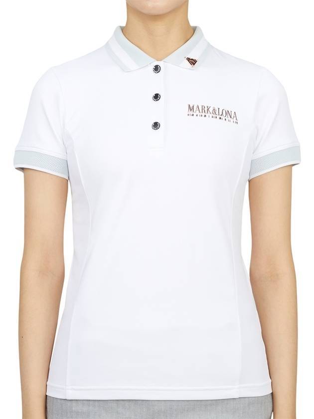 Women's CD6 CTPL Polo Short Sleeve T-Shirt White - MARK & LONA - BALAAN 1