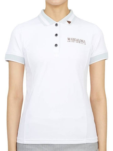 Women's CD6 CTPL Polo Short Sleeve T-Shirt White - MARK & LONA - BALAAN 1