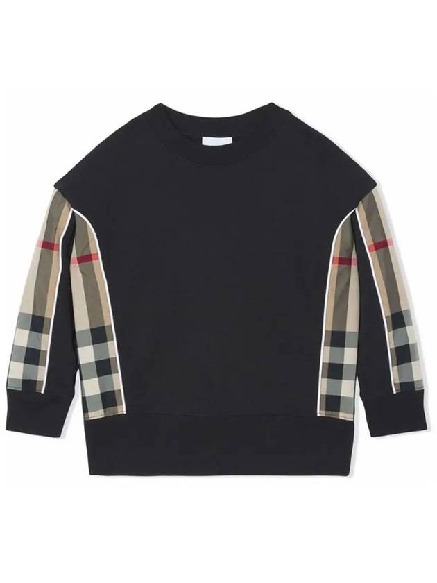 Kids Check Sweatshirt Cotton Black 8047621 - BURBERRY - BALAAN 2