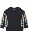 Kids Check Sweatshirt Cotton Black 8047621 - BURBERRY - BALAAN 1