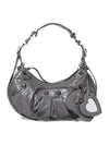 Le Cagole Small Leather Shoulder Bag Grey - BALENCIAGA - BALAAN 2