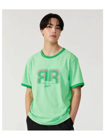 DOUBLE R Logo T Shirt Green - REEBOK - BALAAN 1