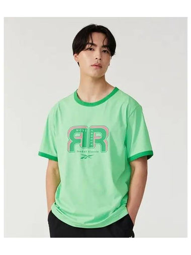 DOUBLE R Logo T Shirt Green - REEBOK - BALAAN 1