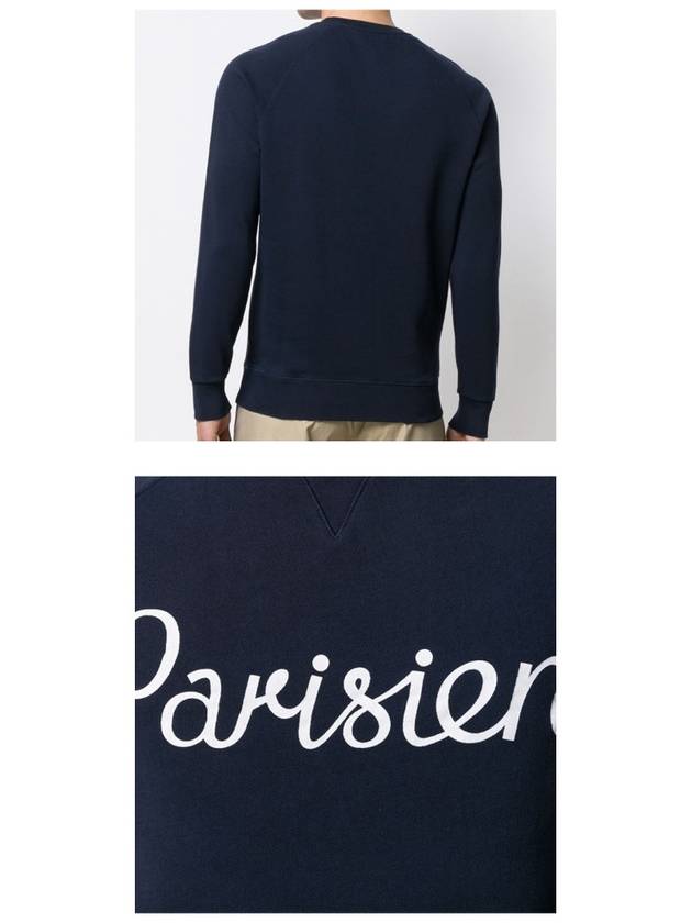 Parisian Classic Cotton Sweatshirt Navy - MAISON KITSUNE - BALAAN 6