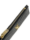 Monogram Fragment Zipper Card Wallet Black - SAINT LAURENT - BALAAN 4