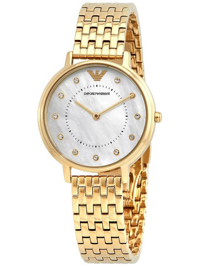 Women’s Kappa Quartz Mother Of Pearl Metal Watch Gold - EMPORIO ARMANI - BALAAN 2