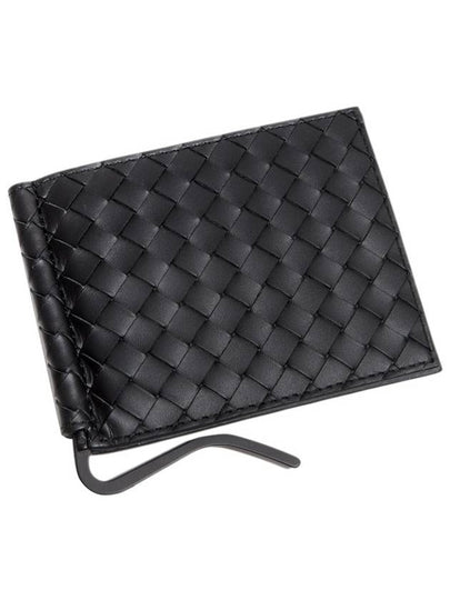 Intrecciato Money Clip Card Wallet Black - BOTTEGA VENETA - BALAAN 2