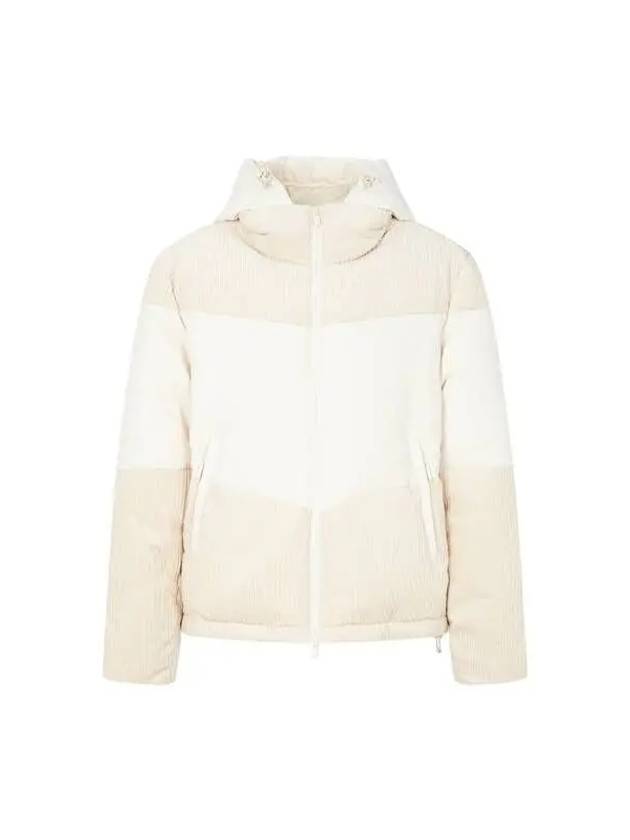 Men s Corduroy Patch Duck Down Padded Jacket Cream 270520 - EMPORIO ARMANI - BALAAN 1