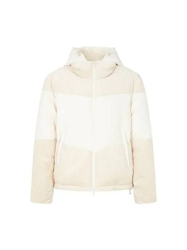 Men s Corduroy Patch Duck Down Padded Jacket Cream 270520 - EMPORIO ARMANI - BALAAN 1