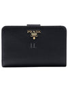 Small Saffiano Half Wallet Black - PRADA - BALAAN 2