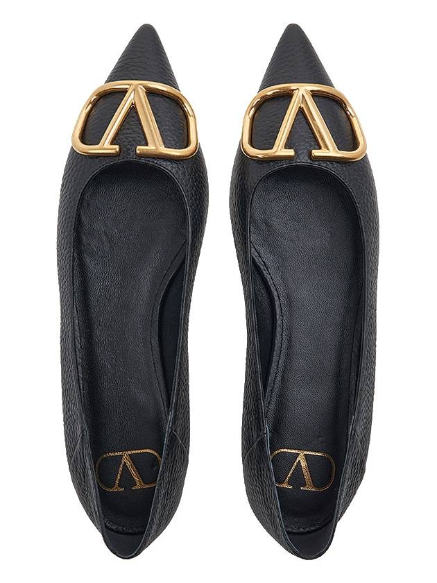 Women's V Logo Flats Black - VALENTINO - BALAAN 7