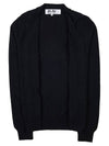 Men's Double Heart Waffen Cardigan P1N076 BLACK - COMME DES GARCONS - BALAAN 8