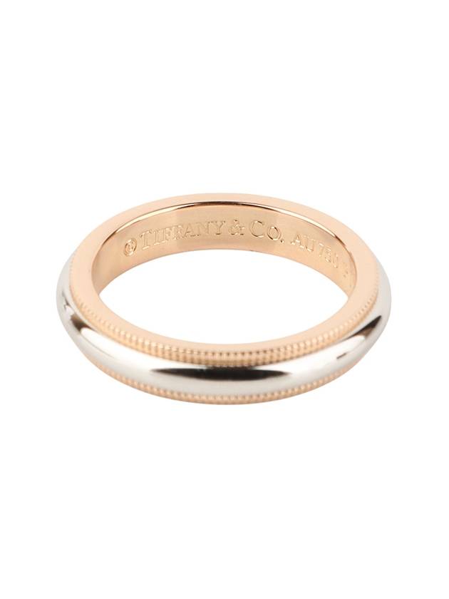 PT950 Milgrain Combi Ring 3 5MM No 6 34158 - TIFFANY & CO. - BALAAN 5