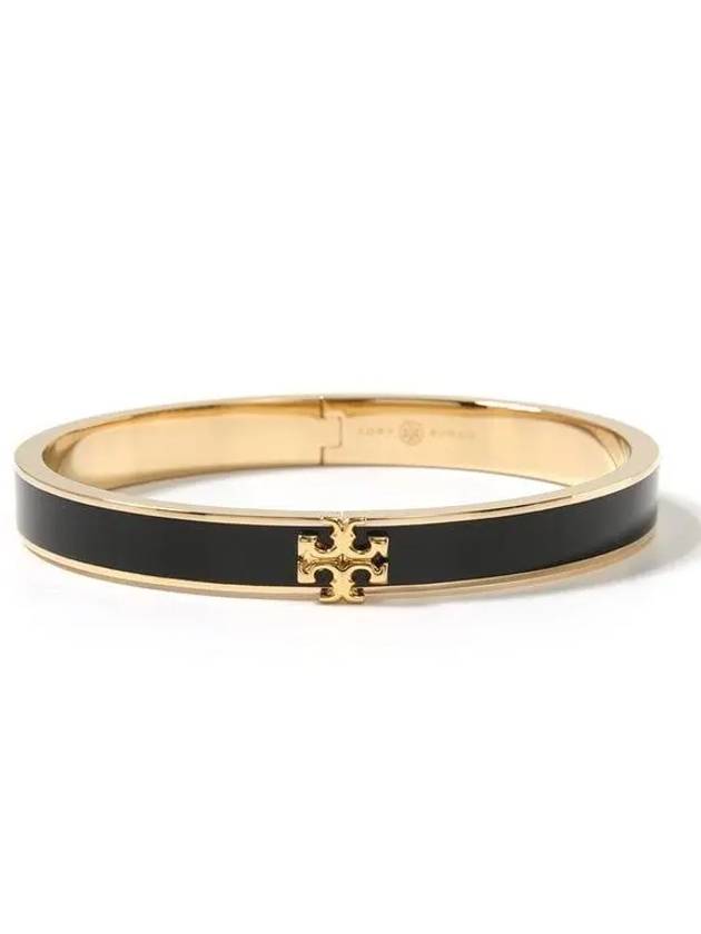 Kira Enamel Bangle Bracelet Black Gold - TORY BURCH - BALAAN 2