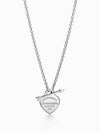 Women's Lovestruck Heart Tag Pendant Necklace Silver - TIFFANY & CO. - BALAAN.
