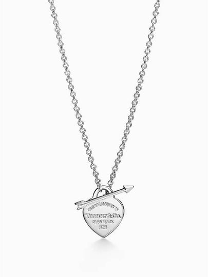 Lovestruck Heart Tag Pendant Necklace Silver - TIFFANY & CO. - BALAAN 2