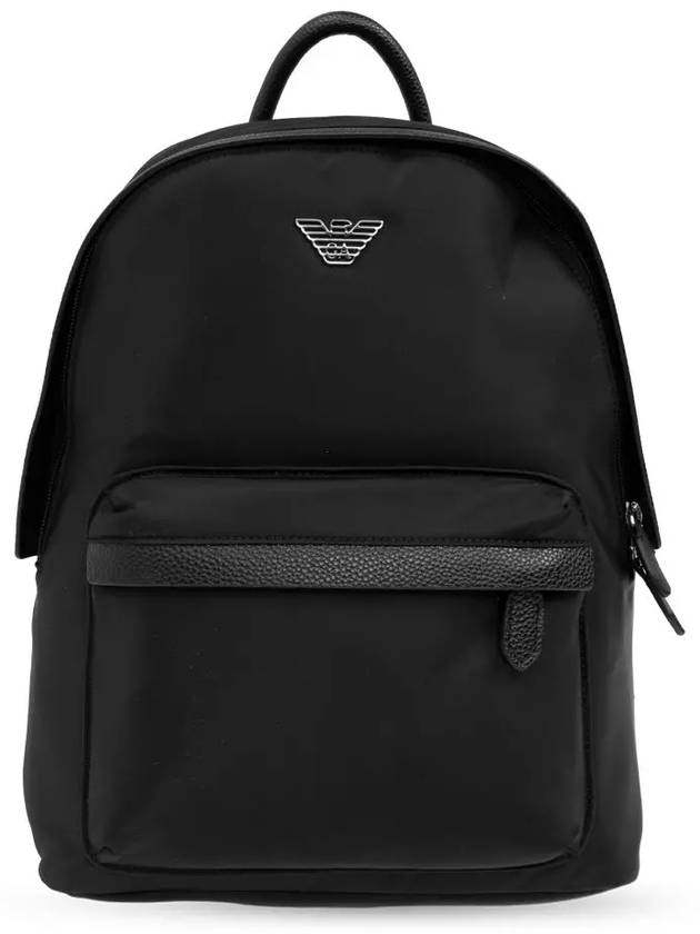 Logo Plaque Backpack Black - EMPORIO ARMANI - BALAAN 2