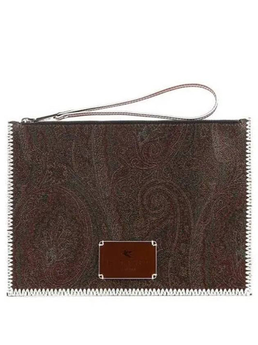 Paisley Clutch Bag Brown - ETRO - BALAAN 2