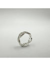 Small Chaine D'Ancre Enchainee Ring Silver - HERMES - BALAAN 5