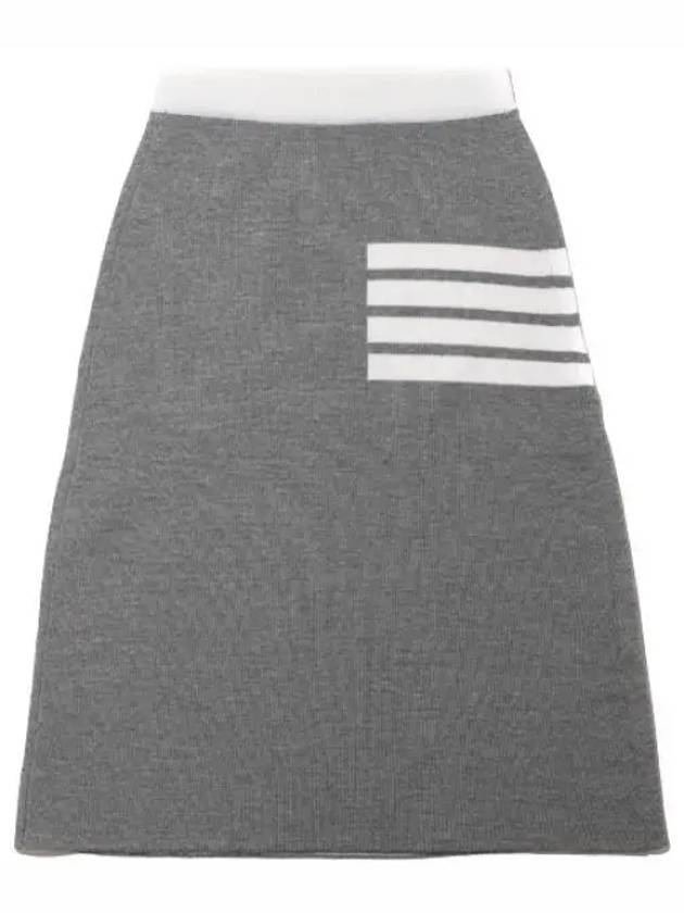 Diagonal Stripe Double Face Merino Wool Line Skirt Women s - THOM BROWNE - BALAAN 1