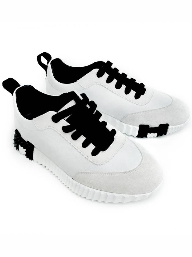 Bouncing Low Top Sneakers Blanc Noir - HERMES - BALAAN 3