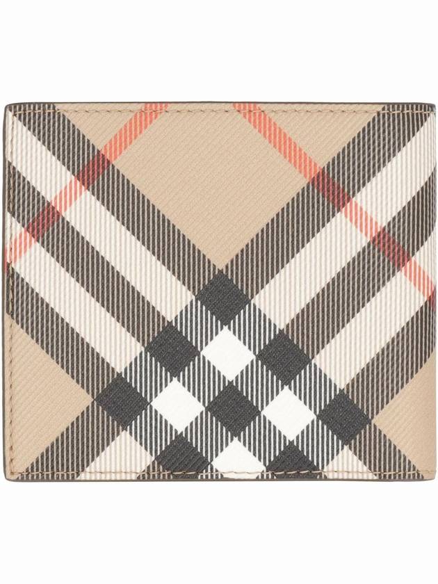 Check Bifold Half Wallet Sand - BURBERRY - BALAAN 4