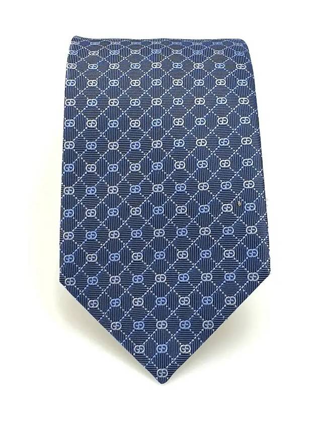 GG Dot Pattern Silk Tie Blue Silver - GUCCI - BALAAN 3