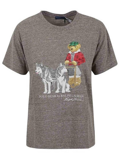 Polo Bear Print Melange T-Shirt - POLO RALPH LAUREN - BALAAN 2