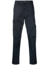 Men's Waffen Patch Supima Cargo Straight Pants Navy - STONE ISLAND - BALAAN.